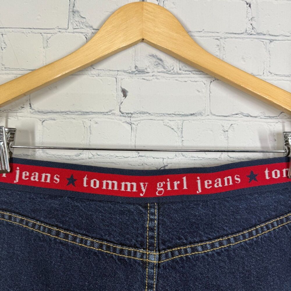 Vintage Tommy Hilfiger Girl Micro Skirt Size 11 Y2K Low Rise Denim 90s Style - Picture 13 of 14